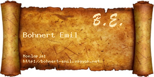 Bohnert Emil névjegykártya
